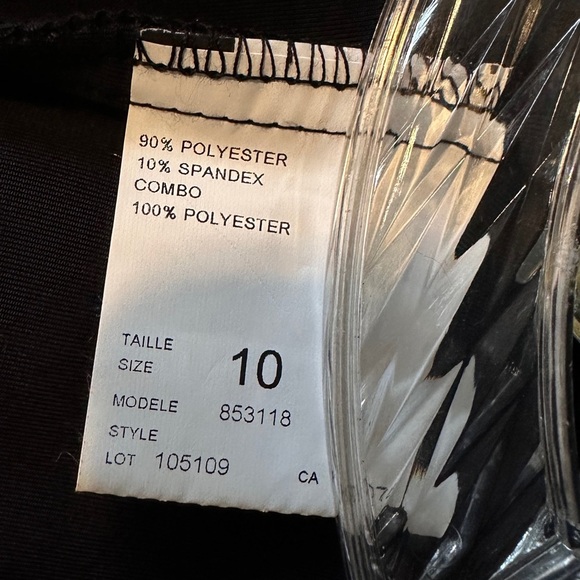 Vintage JS Collections Black Velvet Pencil Skirt Satin Waist Women’s Size 10 - Picture 14 of 14